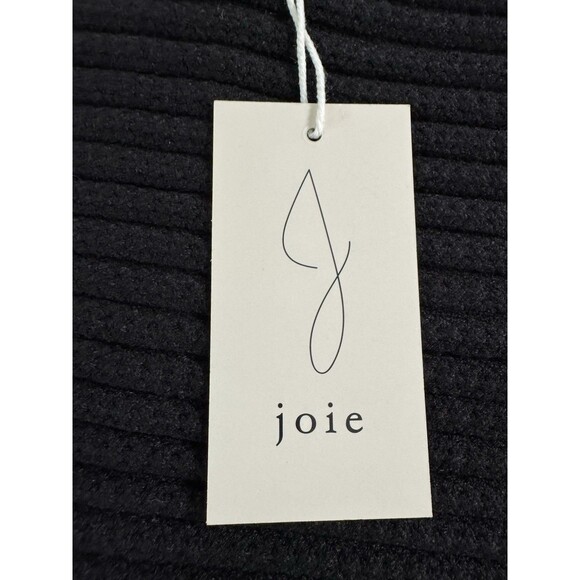 JOIE Black Textured Knit Button Front Sweater Vest Top Large NWT Quiet Luxury L - Picture 5 of 8